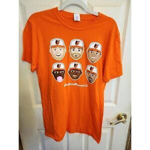 Baltimore Orioles Tee Men's Medium M Birdland Power Co MLB T Shirt Orange NWT
